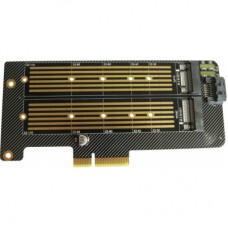 Контролер Dynamode 2х M.2 NVMe M-Key /SATA B-key SSD to PCI-E 3.0 x4/ x8/ x16, (PCI-Ex4- 2xM.2 MB-key)