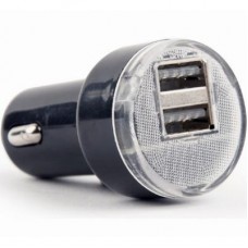 Зарядний пристрій EnerGenie USB 2.1A black (EG-U2C2A-CAR-02)