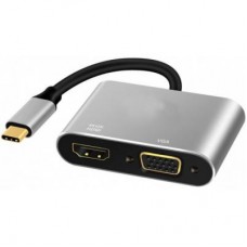 Перехідник Type-C to HDMI / VGA Extradigital (KBV1743)