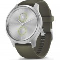 Смарт-часы Garmin vivomove Style, Silver, Moss, Silicone (010-02240-21)