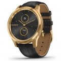 Смарт-часы Garmin vivomove Luxe, Pure Gold-Black, Leather, (010-02241-22)