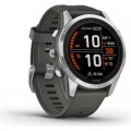 Смарт-годинник Garmin fenix 7S Pro Solar, Glass, SS w/Graphite band, GPS (010-02776-01)