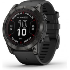 Смарт-часы Garmin fenix 7X Pro Saph Solar, Carbon Gray Ti w/Black Band, GPS (010-02778-11)