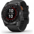 Смарт-годинник Garmin fenix 7X Pro Sol, Slate Gray Stl w/Black Bnd, GPS (010-02778-01)