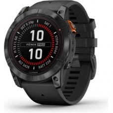 Смарт-годинник Garmin fenix 7X Pro Sol, Slate Gray Stl w/Black Bnd, GPS (010-02778-01)