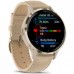 Смарт-годинник Garmin Venu 3S, Fr. Gray + Soft Gold, Leather, GPS (010-02785-55)