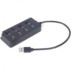 Концентратор Gembird 4 ports (1xUSB3.1+3xUSB2.0) switch black (UHB-U3P1U2P3P-01)