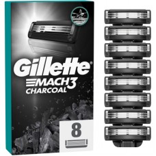 Змінні касети Gillette Mach3 Charcoal Деревне вугілля 8 шт. (8700216085472)