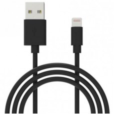 Дата кабель USB 2.0 AM to Lightning 1.0m Cu, 2.1А, Black Grand-X (PL01B)