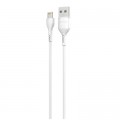 Дата кабель USB 2.0 AM to Lightning 1.0m Cu, 2.1А White Grand-X (PL01W)