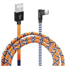 Дата кабель USB 2.0 AM to Micro 5P 1.0m Orange/Blue Grand-X (FM-08OB)