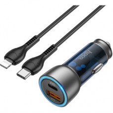 Зарядний пристрій HOCO NZ8 charger set (C to iP) USB-A/Type-C Blue (6931474782748)