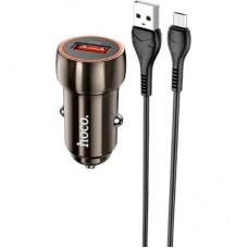 Зарядний пристрій HOCO Z46 USB Metal Gray (6931474770295)