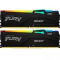 Модуль пам'яті для комп'ютера DDR5 64GB (2x32GB) 6000 MHz Beast RGB Kingston Fury (ex.HyperX) (KF560C36BBEAK2-64)