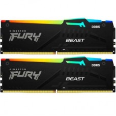 Модуль пам'яті для комп'ютера DDR5 64GB (2x32GB) 6000 MHz Beast RGB Kingston Fury (ex.HyperX) (KF560C36BBEAK2-64)