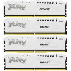 Модуль памяти для компьютера DDR5 128GB (4x32GB) 5600 MHz FURY Beast White Kingston Fury (ex.HyperX) (KF556C40BWK4-128)