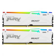 Модуль пам'яті для комп'ютера DDR5 32GB (2x16GB) 6400 MHz Beast White RGB EXPO Kingston Fury (ex.HyperX) (KF564C32BWEAK2-32)