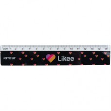 Линейка Kite пластиковая Likee, 15 см (LK22-090)