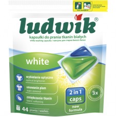 Капсули для прання Ludwik White 2 в 1 для білих речей 44 шт. (5900498025774)