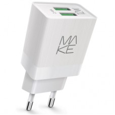 Зарядное устройство MAKE 12W 2.4A+2.4А White (MCW-221WH)