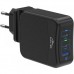 Зарядний пристрій Media-Tech 2xUSB-C PD 65W USB QC 3.0 black (MT6252)