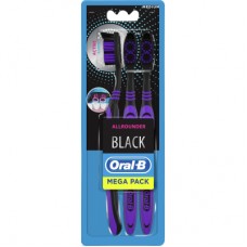 Зубна щітка Oral-B Всебічна чистка Black 40 Medium 3 шт (3014260101381/3014260101503)