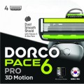 Сменные кассеты Dorco для системы Pace6 для мужчин 6 лезвий 4 шт. (8801038585666)