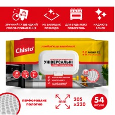 Серветки для прибирання Chisto Вологі універсальні з клапаном 54 шт. (4823098412373)