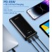 Батарея універсальна Choetech 20000mAh, PD/3.0/45W, QC/3.0/18W, USB-C, 2*USB-A (B653-CCBK / B653-BK)