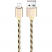 Дата кабель USB 2.0 AM to Lightning 1.0m 2.4A Gold BOROFONE (BX24LG)