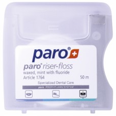 Зубная нить Paro Swiss riser-floss вощеная с мятой и фторидом 50 м (7610458017647)