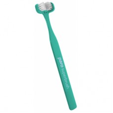 Зубная щетка Paro Swiss Superbrush трехсторонняя бирюзовая (7610458007242-turquoise)