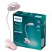 Настольная лампа Philips Donutclip 3Вт 4000K 1200мАг USB-A рожевий (929003179607)