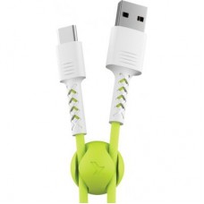 Дата кабель USB 2.0 AM to Type-C 1.0m Soft white/lime Pixus (4897058531169)