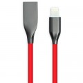 Дата кабель USB 2.0 AM to Lightning 1.0m red PowerPlant (CA911400)