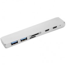 Концентратор PowerPlant Type-C - HDMI 4K, USB 3.0, USB Type-C, SD, microSD (CA911684)