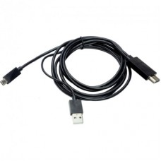 Кабель мультимедійний HDMI to microUSB (11 pin) + USB, 1.8m, (MHL) PowerPlant (CA910861)