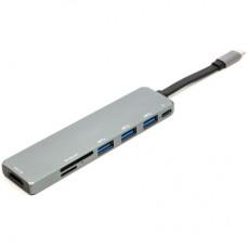 Концентратор USB 3.1 Type-C to USB Hub, HDMI, Card Reader (SD, micro SD) PowerPlant (CA912094)