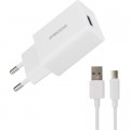 Зарядний пристрій Proda USB 2,4A + USB Type-C cable (PD-A43a-WHT)