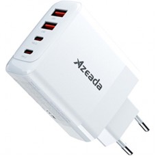 Зарядний пристрій Proda AZEADA Seagulls AZ-19 GaN5 65W USB-A (QC4.0) USB-C (PD3.0) white (AZ-19-WH)