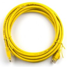 Патч-корд Ritar 1м, RJ-45, Cat.5e, CU, медь, желтый (03032)