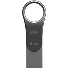 USB флеш накопичувач Silicon Power 64GB Mobile C80 Silver USB 3.2 (SP064GBUC3C80V1S)