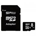 Карта памяти Silicon Power 8GB microSD class 10 (SP008GBSTH010V10SP)