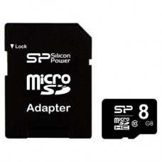 Карта памяти Silicon Power 8GB microSD class 10 (SP008GBSTH010V10SP)