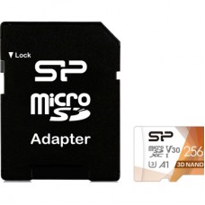 Карта памяти Silicon Power 256Gb microSDXC U3 A1 V30 Superior Color 100R/80W + adapter (SP256GBSTXDU3V20AB)