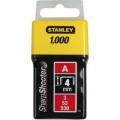 Скобы Stanley Light Duty тип а, 4мм, 1000шт (1-TRA202T)