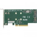 Плата розширення Supermicro PCIe x8 до SSD 2x m.2 NVMe (AOC-SLG3-2M2)