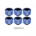 Фітинг для СРО ThermalTake Pacific C-Pro G1/4 PETG 16mm OD Fitting Kit - Blue (CL-W210-CU00BU-B)