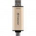 USB флеш накопичувач Transcend 128GB JetFlash 930 Gold-Black USB 3.2/Type-C (TS128GJF930C)