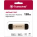 USB флеш накопичувач Transcend 128GB JetFlash 930 Gold-Black USB 3.2/Type-C (TS128GJF930C)